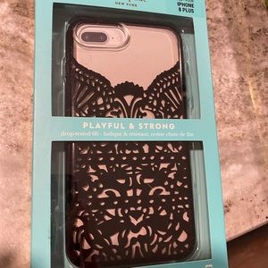 Black Lace Kate Spade iPhone 8 Plus Case